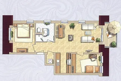 Grundriss der Unterkunft Les Belles, Haus Davide, FW Mondain, Whg 10