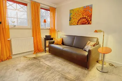 Ein Sitzbereich in der Unterkunft Les Belles, Haus Davide, FW Mondain, Whg 10
