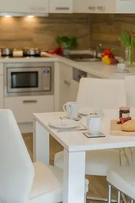 Küche/Küchenzeile in der Unterkunft Les Belles, Haus Bastien, FW Charmant, Whg 7