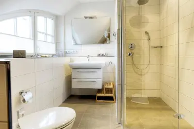 Ein Badezimmer in der Unterkunft Haus Windflüchter