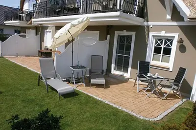 Ein Balkon oder eine Terrasse in der Unterkunft Villa Morgentied, FW 1