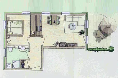Grundriss der Unterkunft Villa Morgentied, FW 1