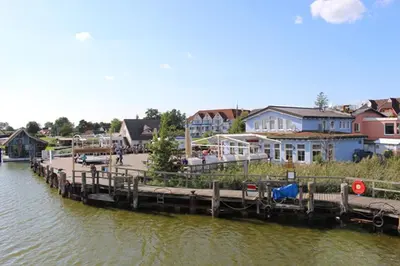 Blick auf einen Fluss in der Nähe der Ferienwohnung