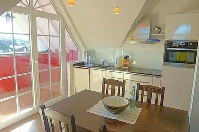 Küche/Küchenzeile in der Unterkunft Villa Morgentied, FW 7