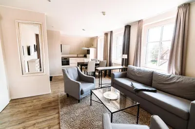 Küche/Küchenzeile in der Unterkunft Apartmentanlage Seezeichen