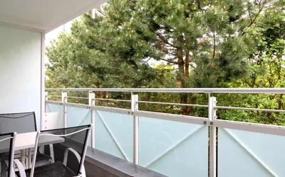 Ein Balkon oder eine Terrasse in der Unterkunft Möwe App 510