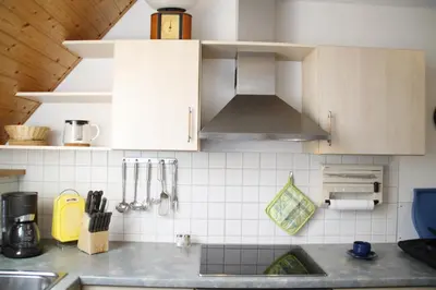 Küche/Küchenzeile in der Unterkunft Ferienwohnungen Haus am Deich