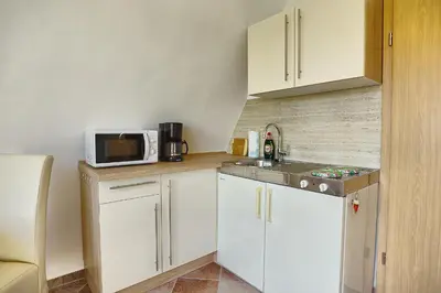 Küche/Küchenzeile in der Unterkunft Haus Havelland