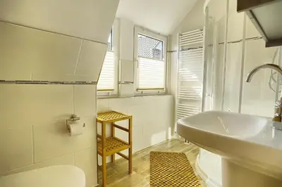 Ein Badezimmer in der Unterkunft Haus Havelland