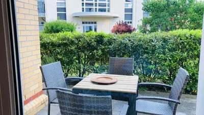 Ein Garten an der Unterkunft FEWO II Villa Nicole Hafenstraße 37