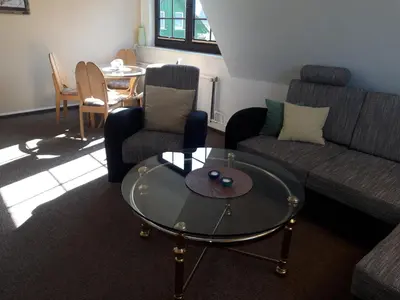 Ein Sitzbereich in der Unterkunft Lange Str. 15 - Ferienwohnung