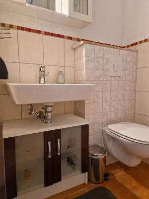 Ein Badezimmer in der Unterkunft Lange Str. 15 - Ferienwohnung