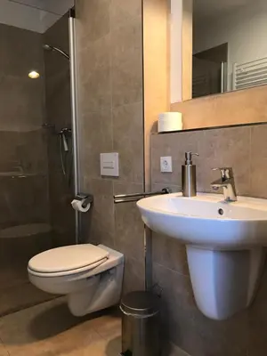Ein Badezimmer in der Unterkunft Grüne Hufe