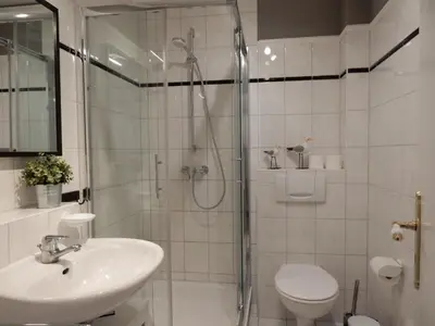 Ein Badezimmer in der Unterkunft Eichenpark 32