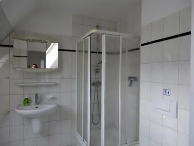 Ein Badezimmer in der Unterkunft Eichenpark 34