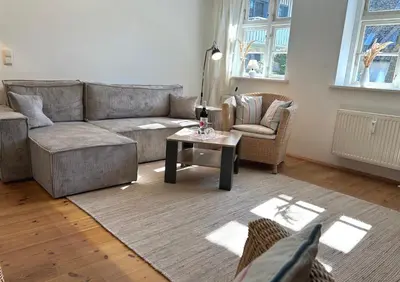 Ein Sitzbereich in der Unterkunft Eichenpark 51