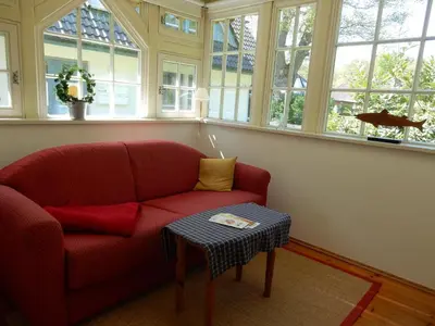 Ein Sitzbereich in der Unterkunft Eichenpark 52