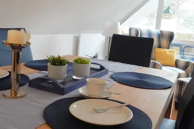 Ein Sitzbereich in der Unterkunft Hinter den Dünen D60