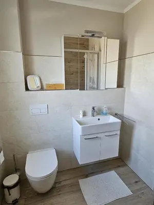 Ein Badezimmer in der Unterkunft Zingstidyll