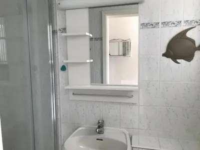 Ein Badezimmer in der Unterkunft Ferienhaus Strandgut
