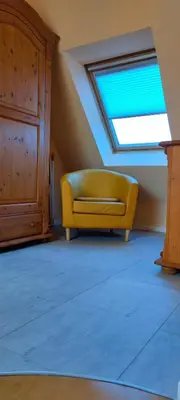 Ein Sitzbereich in der Unterkunft FeWo Abendsonne