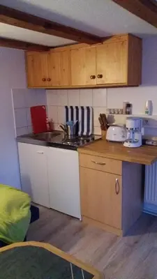 Küche/Küchenzeile in der Unterkunft Ferienwohnung 