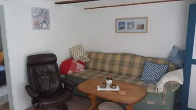 Ein Sitzbereich in der Unterkunft Ferienwohnung 