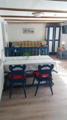 Ein Sitzbereich in der Unterkunft Ferienwohnung 