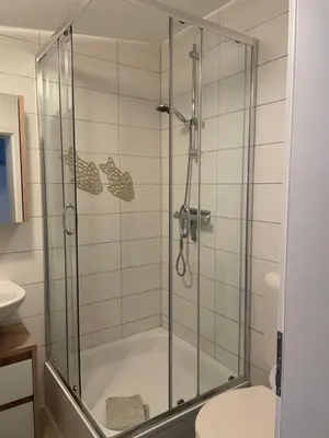 Ein Badezimmer in der Unterkunft Juro