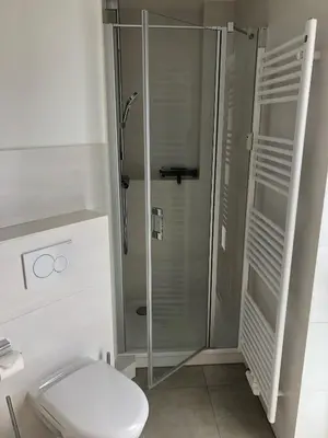 Ein Badezimmer in der Unterkunft FeWo Anton
