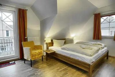 Ein Bett oder Betten in einem Zimmer der Unterkunft Min Sünn