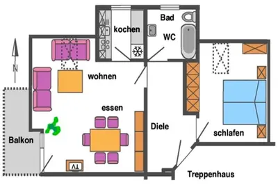 Grundriss der Unterkunft Residenz 