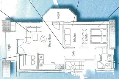 Grundriss der Unterkunft Kranich VIII, FW 39