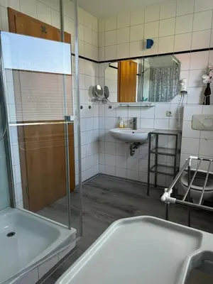Ein Badezimmer in der Unterkunft Boddenwind FW 2