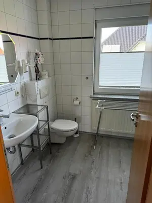 Ein Badezimmer in der Unterkunft Boddenwind FW 2