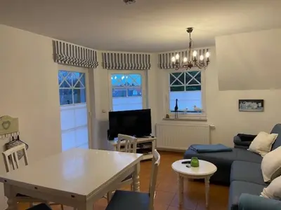Ein Sitzbereich in der Unterkunft Villa Carpe Diem, FW 8