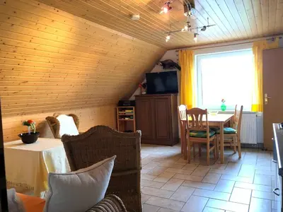 TV/Unterhaltungsangebot in der Unterkunft Ferienwohnung mit Garten
