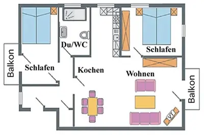 Grundriss der Unterkunft Ostsee-Residenz, Whg 21