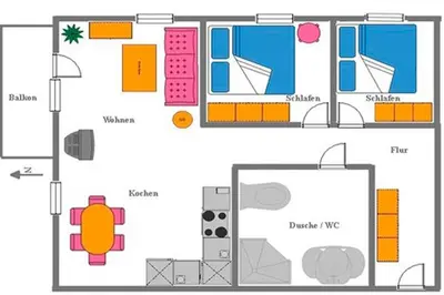 Grundriss der Unterkunft Residenz 