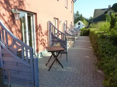 Ein Balkon oder eine Terrasse in der Unterkunft Frühstückspension Landhaus Lange