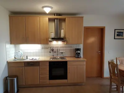 Küche/Küchenzeile in der Unterkunft Haus Weidenhof App 1