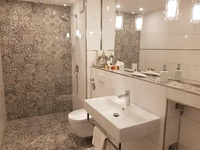Ein Badezimmer in der Unterkunft Pension Amo Marem