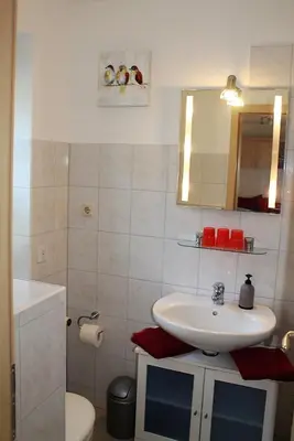Ein Badezimmer in der Unterkunft Ostseehaus Prerow