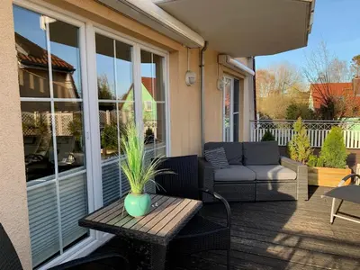 Ein Balkon oder eine Terrasse in der Unterkunft Pirol FW 8, PP von Klosterstr