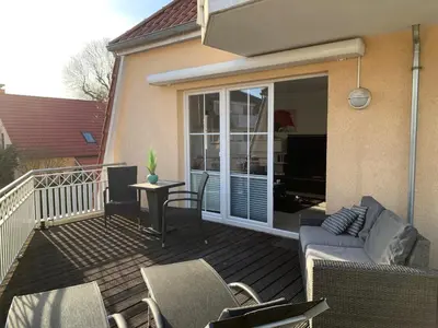 Ein Balkon oder eine Terrasse in der Unterkunft Pirol FW 8, PP von Klosterstr