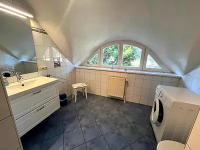 Ein Badezimmer in der Unterkunft Ferienwohnung Lasse in Wieck