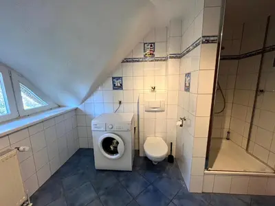 Ein Badezimmer in der Unterkunft Ferienwohnung Lasse in Wieck