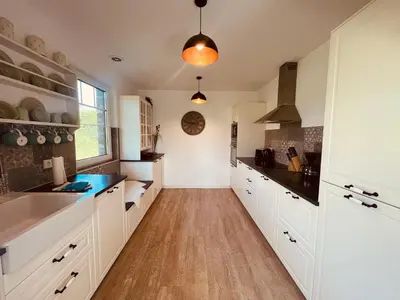 Küche/Küchenzeile in der Unterkunft Ferienhaus Svea in Born