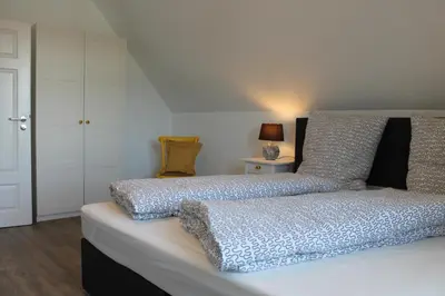 Ein Bett oder Betten in einem Zimmer der Unterkunft Ferienhaus Finja in Born