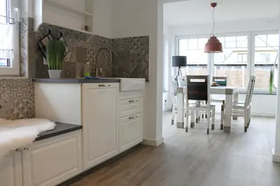 Küche/Küchenzeile in der Unterkunft Ferienhaus Finja in Born